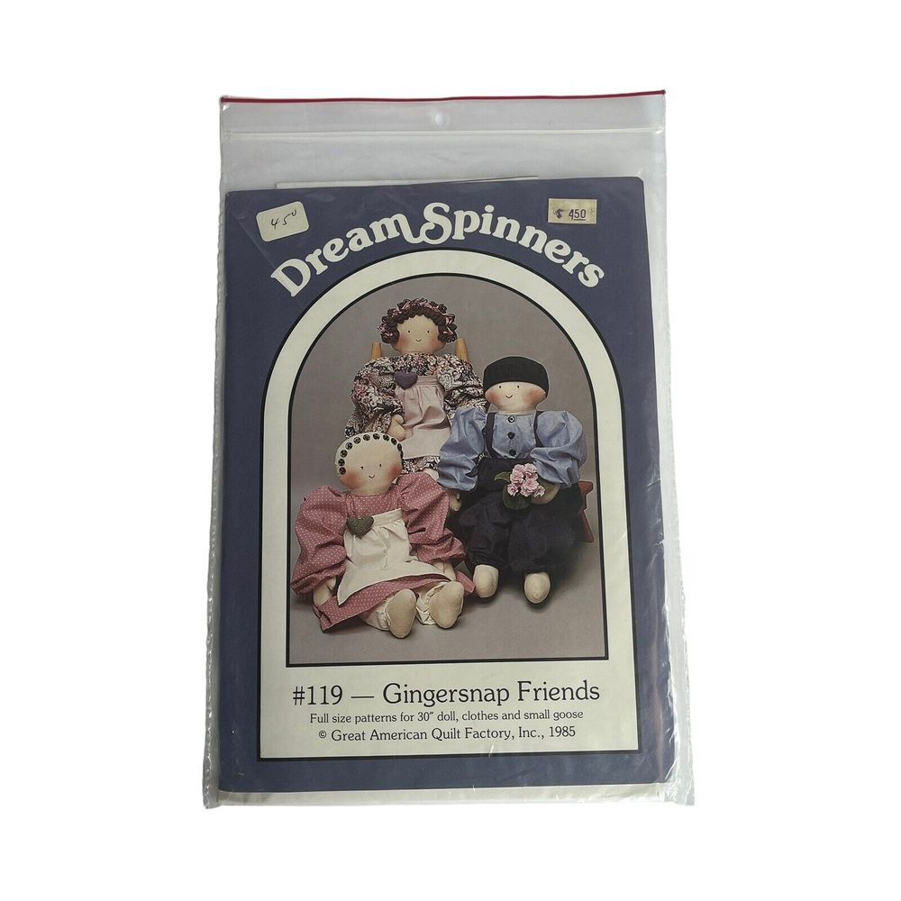 1985 Dream Spinners #119 Gingersnap Friends 30" Dolls‎ Clothes Goose Pattern CUT
